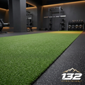Césped deportivo de 10 mm instalado en una zona funcional de gimnasio